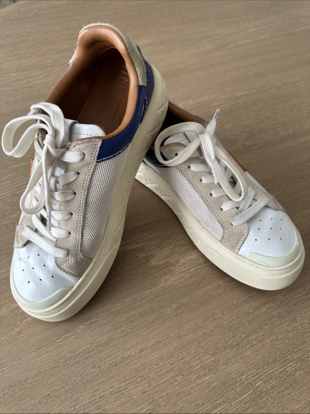 Tory Burch Ladybug Women’s Sneakers White/Tan/Royal Blue